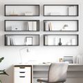 vidaXL Nástenné police 6 ks, sivé 80x15x26,5 cm, kompozitné drevo