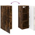vidaXL Nástenná skrinka 33 x 34,5 x 90 cm Kompozitné drevo Dymový dub