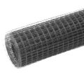 vidaXL Drôtené pletivo pre sliepky oceľ potiahnutá PVC 25x1 m sivé