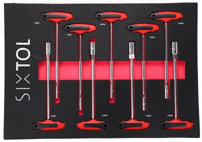 Modul s nástrojom do dielenského vozíka MECHANIC TOOL TRAY 9, 9ks SIXTOL