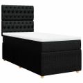 vidaXL Posteľný rám boxspring s matracom čierny 80x200 cm látka