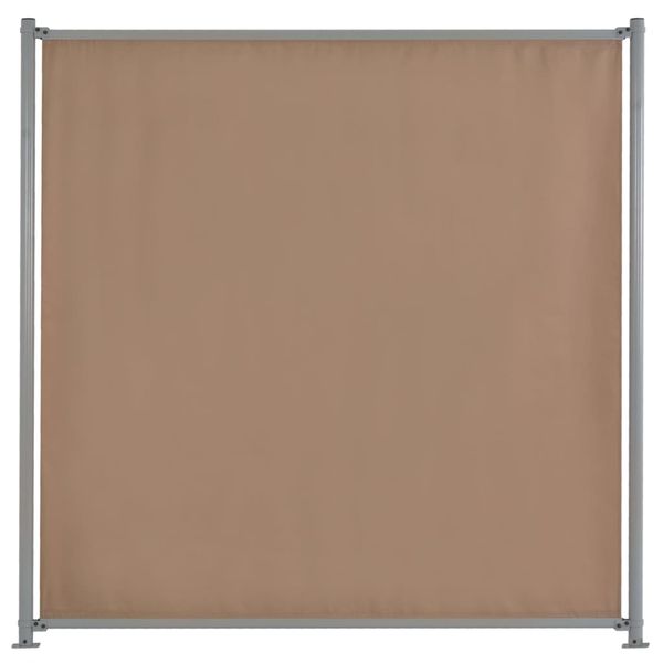 vidaXL Plotový panel s 2 stĺpikmi látkový 180x180 cm sivo-hnedý