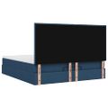 VidaXL Osmanská posteľ s matracom a LED diódami Modrá látka 180x200 cm
