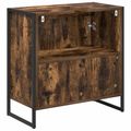 vidaXL Kúpeľňová skriňa Dymová dub 60 x 30 x 60 cm Kompozitné drevo