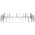 vidaXL Ohrádka pre psov 40 panelov čierna 50x100 cm práškovaná oceľ