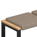 vidaXL Vankúš na lavičku 4 ks Mikrovlákno Sivohnedá Hĺbka 35 cm