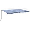 vidaXL Automaticky zaťahovacia markíza 500x350 cm modro-biela