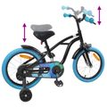 vidaXL Detské Kolo 16 Palcov pre deti vo veku 4-6 rokov Čierna