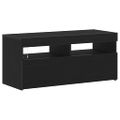 vidaXL TV skrinka 90 x 35 x 40 cm Čierny dub Kompozitné drevo