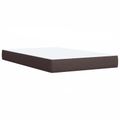 vidaXL Ottoman posteľ s matracom a LED Tmavohnedá 120 x 190 cm Látka