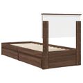 vidaXL Úložná posteľ Hnedý dub 75 x 190 cm Kompozitné drevo