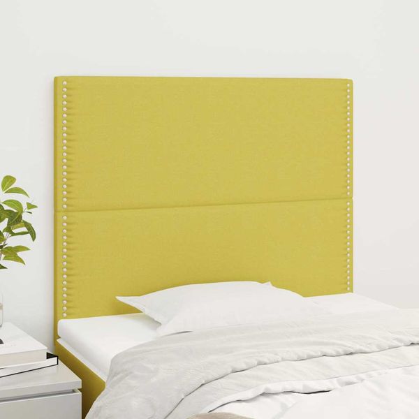 vidaXL Čelo postele zelené 100x5x118/128 cm látkové