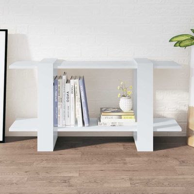 vidaXL Knižnica biela 100x30x51 cm spracované drevo