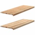 vidaXL Okenný parapet 2 ks 110x40x2 cm neošetrený dubový masív