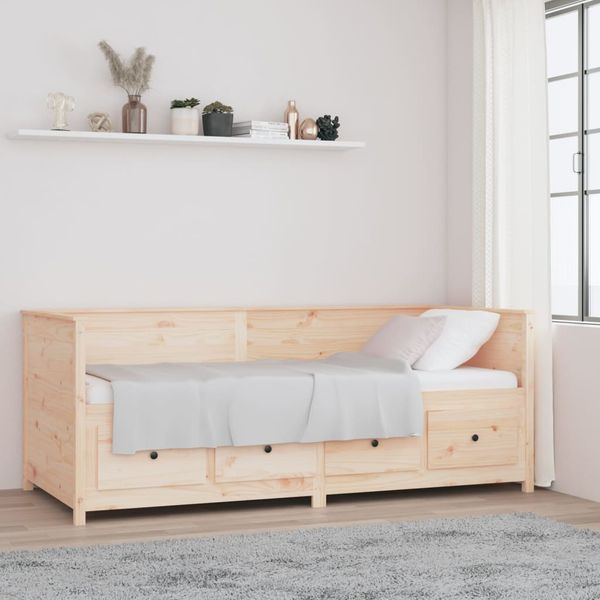 vidaXL Denná posteľ s matracom 90x200 cm masívna borovica
