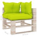 vidaXL Rohová záhradná pohovka z paliet s podložkami, borovica