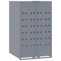 vidaXL Úložisko na 5 košov na kolieskach sivé 345x79x117 cm oceľ