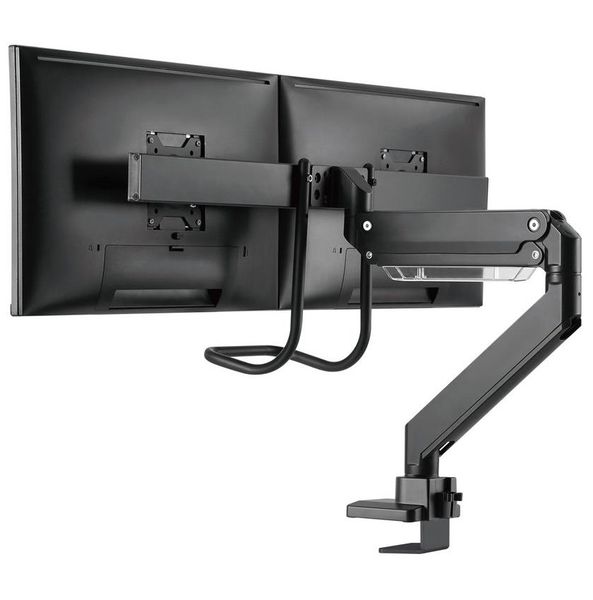 Neomounts Select  NM-D775DXBLACK / Flat Screen Desk mount (10-32") desk clamp/grommet / Black Držák, VESA, stolní, pro 2 ploché monitory, úhloprícka 10"-32", náklon 20°, otácení 360°, rotace 360°, nosnost 16kg, cerný