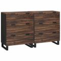vidaXL Komoda set 2 ks Orech 120 x 33 x 75 cm Masívne mango drevo