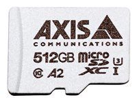 Pamäťová karta flash (adaptér microSDXC na SD súčasťou) - 512 GB - A2 / UHS-I U3 / Class10 - microSDXC UHS-I - biela (balenie 10) - pre AXIS D3110, M3085, M3086, M3215, M5075, M7116, Q1656, Q1715, Q1942, Q6100; P37 Series