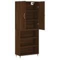 vidaXL Vysoká skrinka hnedý dub 69,5x34x180 cm spracované drevo