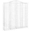 vidaXL Oblúkový gabionový kôš 3 ks 200x30x200/220cm pozinkované železo