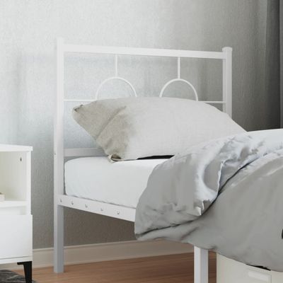 vidaXL Kovové náhradné čelo postele biele 80 cm