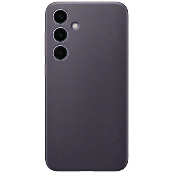Samsung vegánsky kožený obal pre Samsung Galaxy S24 Plus tmavofialová