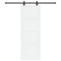 vidaXL Posuvné dvere ORKDAL 83 x 232 cm Borovicový masív Biela