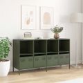VidaXL Príborník Olive Green 135x39x73,5 cm Oceľ valcovaná za studena