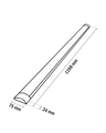 Q-35B 36W LED BATTEN LIGHT podlinkové svetlo - čierne QTEC 120cm