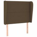 vidaXL Čelo postele so záhybmi tmavohnedé 83x23x118/128 cm látka