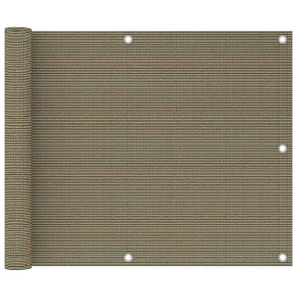 vidaXL Balkónová markíza sivohnedá 75x500 cm HDPE