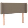 vidaXL Čelo postele s LED sivohnedé 83x16x78/88 cm látka