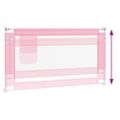 vidaXL Zábrana na detskú posteľ ružová 150x25 cm látka