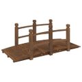 vidaXL Záhradný mostík so zábradlím 150x67x56 cm masívny smrek