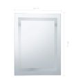 vidaXL Kúpeľňové zrkadlo s LED svetlom a dotykovým senzorom 60x80 cm
