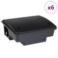 vidaXL Pasce na myši 6 ks čierna 23x19x9,5 cm