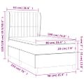 vidaXL Posteľný rám boxspring s matracom zelený 90x190 cm látka