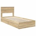 vidaXL Úložná posteľ Sonoma dub 75 x 190 cm Kompozitné drevo