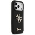 Puzdro Guess Silicone Big 4G Script pre iPhone 17 Pro čierne