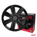 Poklice GTX 14” čierny karbon sada 4ks COLOR BOX