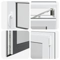 vidaXL Otočné a sklopné okno do suterénu RISOR 60 x 60 cm PVC a sklo
