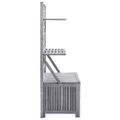 vidaXL Úložný box s mriežkou sivý 99x55x160 cm akáciový masív