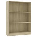 vidaXL Knižnica farba dubu sonoma 80x24x108 cm drevotrieska