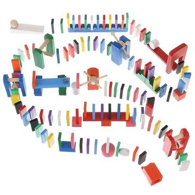 Drevené domino farebné 360 ks Kruzzel 22914 Drevené domino barevné 360 ks Kruzzel 22914