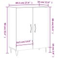vidaXL Komoda lesklá biela 69,5x34x90 cm spracované drevo