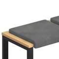 vidaXL Vankúš na lavičku 2 ks Zamat Tmavosivá Hĺbka 35 cm
