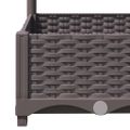 vidaXL Záhradný kvetináč s mriežkou hnedý 120x120x121,5 cm PP