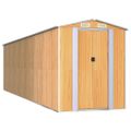 vidaXL Záhradná kôlňa bledohnedá 192x689x223 cm pozinkovaná oceľ